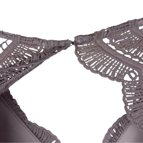 LULUS AWAKEN MY LOVE DUSTY LAVENDER LACE LONG SLEEVE CHIFFON MAXI DRESS - Picture 11 of 14